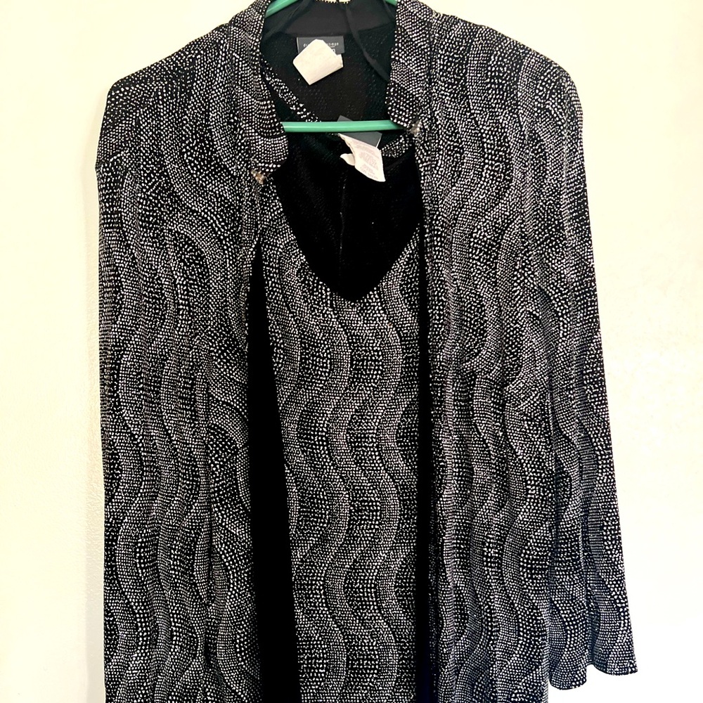 Glitter jacket with matching shell Dressbarn 18/20